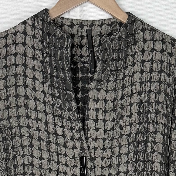 IC Connie K Artsy Asymmetrical Crinkle Cocktail Jacket Lagenlook Swing Party - Picture 3 of 10